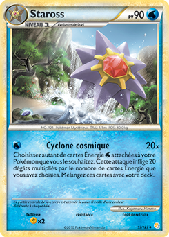 Carte Pokémon Peu commune Staross 53/123 de la série HeartGold SoulSilver