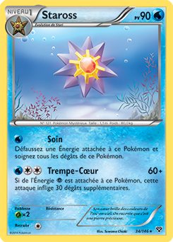 Carte Pokémon Rare Staross 34/146 de la série X&Y