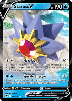 Carte Pokémon Ultra rare V Staross V 030/189 de la série Astres Radieux