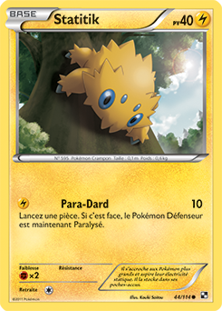 Carte Pokémon Commune Statitik 44/114 de la série Noir & Blanc