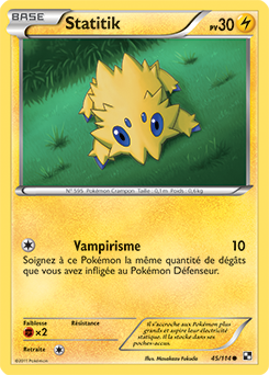 Carte Pokémon Commune Statitik 45/114 de la série Noir & Blanc