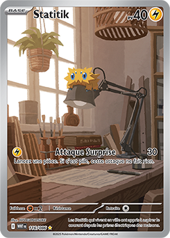 Carte Pokémon Illustration rare Statitik 116/86 de la série Flamme Blanche