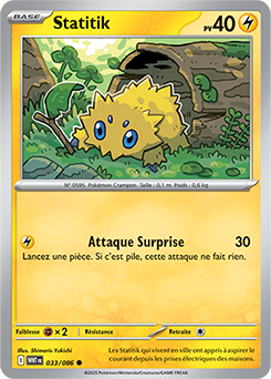 Carte Pokémon Communes Statitik 33/86 de la série Flamme Blanche