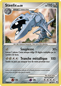Carte Pokémon Rare Steelix 38/130 de la série Diamant & Perle