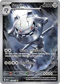 Carte Pokémon Illustration rare Steelix 150/132 de la série Méga-Évolution