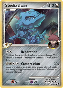 Carte Pokémon Peu commune Steelix 51/111 de la série Rivaux Émergents