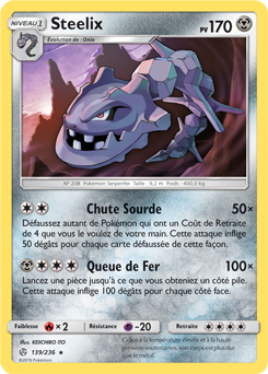 Carte Pokémon Steelix 139/236 de la série Éclipse Cosmique en vente au meilleur prix