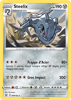 Carte Pokémon Steelix 99/163 de la série Styles de Combat en vente au meilleur prix