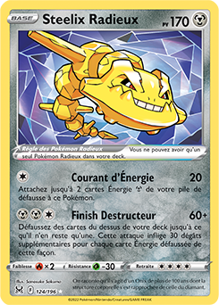 Carte Pokémon Steelix Radieux 124/196 de la série Origine Perdue en vente au meilleur prix