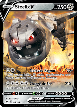 Carte Pokémon Steelix V 115/185 de la série Voltage Éclatant en vente au meilleur prix