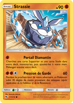 Carte Pokémon Commune Strassie 117/214 de la série Tonnerre Perdu
