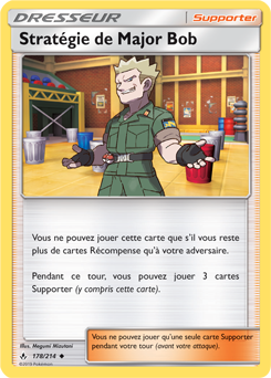 Carte Pokémon Peu commune Stratégie de Major Bob 178/214 de la série Alliance Infallible