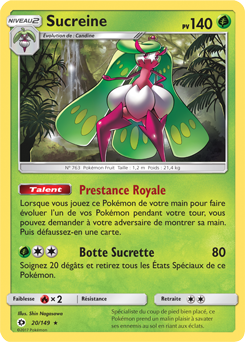 Carte Pokémon Sucreine 20/149 de la série Soleil & Lune en vente au meilleur prix