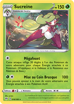 Carte Pokémon Sucreine 16/189 de la série Ténèbres Embrasées en vente au meilleur prix