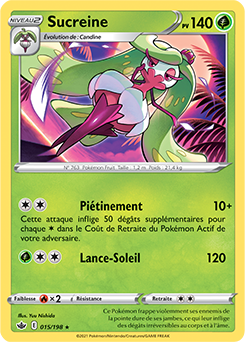 Carte Pokémon Sucreine 15/198 de la série Règne de Glace en vente au meilleur prix