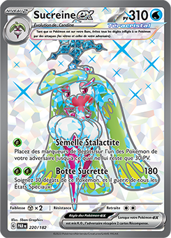 Carte Pokémon Sucreine ex 220/182 de la série Faille Paradoxe en vente au meilleur prix