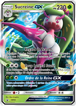 Carte Pokémon Promo Sucreine GX SM56 de la série Promos Soleil et Lune