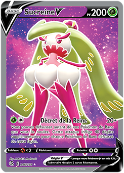 Carte Pokémon Full Art V Sucreine V 246/264 de la série Poing de Fusion