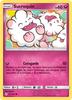 Carte Pokémon Sucroquin 153/236 de la série Éclipse Cosmique en vente au meilleur prix