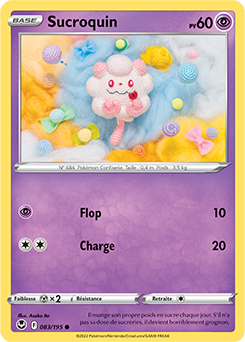 Carte Pokémon Communes Sucroquin 083/195 de la série Tempête Argentée