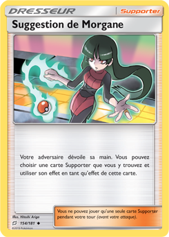 Carte Pokémon Peu commune Suggestion de Morgane 154/181 de la série Duo de Choc