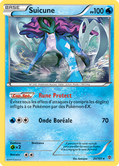 Carte Pokémon Rare Suicune 20/101 de la série Explosion Plasma