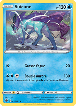 Carte Pokémon Suicune 37/189 de la série Ténèbres Embrasées en vente au meilleur prix