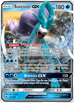 Carte Pokémon Suicune GX 60/214 de la série Tonnerre Perdu en vente au meilleur prix