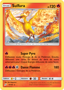 Carte Pokémon Sulfura 19/181 de la série Duo de Choc en vente au meilleur prix