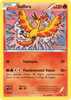 Carte Pokémon Sulfura 9/124 de la série Impact des Destins en vente au meilleur prix