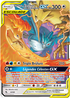 Carte Pokémon Sulfura Électhor Artikodin GX 44/68 de la série Destinées Occultes en vente au meilleur prix