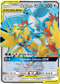 Carte Pokémon Sulfura Électhor Artikodin GX 66/68 de la série Destinées Occultes en vente au meilleur prix