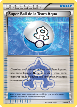Carte Pokémon Super Ball de la Team Aqua 27/34 de la série Double Danger en vente au meilleur prix