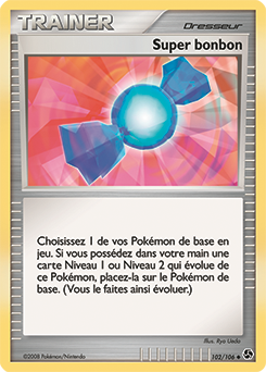 Carte Pokémon Peu commune Super bonbon 102/106 de la série Duels au Sommet