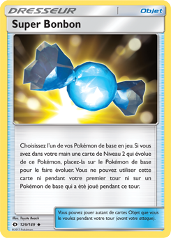 Carte Pokémon Peu commune Super Bonbon 129/149 de la série Soleil & Lune