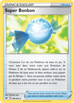 Carte Pokémon Super Bonbon 180/202 de la série Épée et Bouclier en vente au meilleur prix