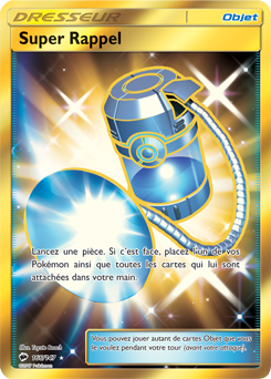 Carte Pokémon Objet Gold SL Super Rappel 166/147 de la série Ombres Ardentes