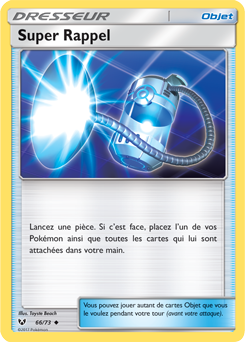 Carte Pokémon Peu commune Super Rappel 66/73 de la série Légendes Brillantes
