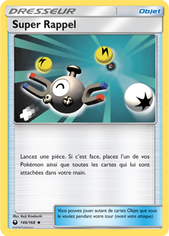 Carte Pokémon Peu commune Super Rappel 146/168 de la série Tempête Céleste