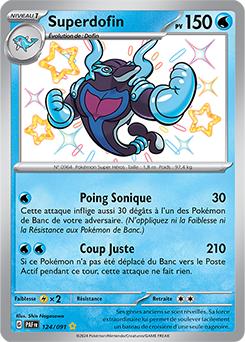 Carte Pokémon Superdofin 124/91 de la série Destinées de Paldea en vente au meilleur prix