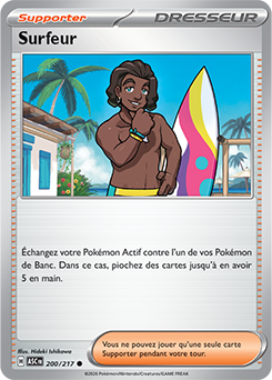 Carte Pokémon Communes Surfeur 200/217 de la série Héros Transcendants