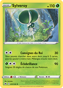 Carte Pokémon Holographique rare Sylveroy 017/159 de la série Zénith Suprême