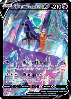 Carte Pokémon Full Art V Sylveroy Cavalier d'Effroi-V TG17/TG30 de la série Astres Radieux