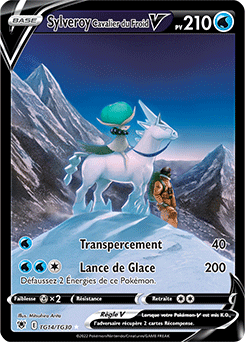 Carte Pokémon Full Art V Sylveroy Cavalier du Froid-V TG14/TG30 de la série Astres Radieux