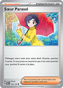 Carte Pokémon Peu commune Sœur Parasol 169/182 de la série Faille Paradoxe