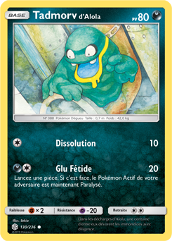 Carte Pokémon Tadmorv d'Alola 130/236 de la série Éclipse Cosmique en vente au meilleur prix