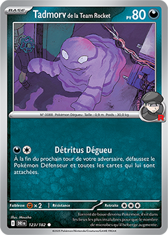 Carte Pokémon Communes Tadmorv de la Team Rocket 123/182 de la série Rivalités Destinées