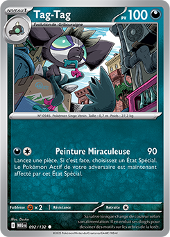 Carte Pokémon Communes Tag-Tag 92/132 de la série Méga-Évolution