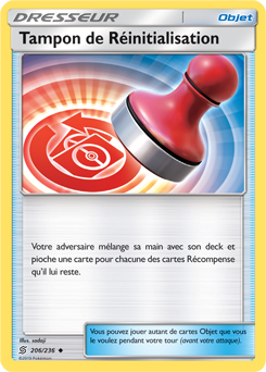 Carte Pokémon Peu commune Tampon de Réinitialisation 206/236 de la série Harmonie des Esprits