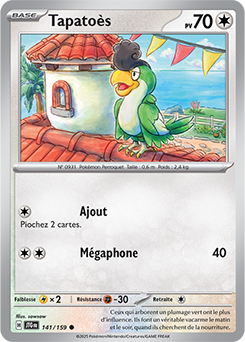 Carte Pokémon Communes Tapatoès 141/159 de la série Aventures Ensemble
